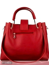 Fancy PU Handbag For Women - Maroon, Free Size