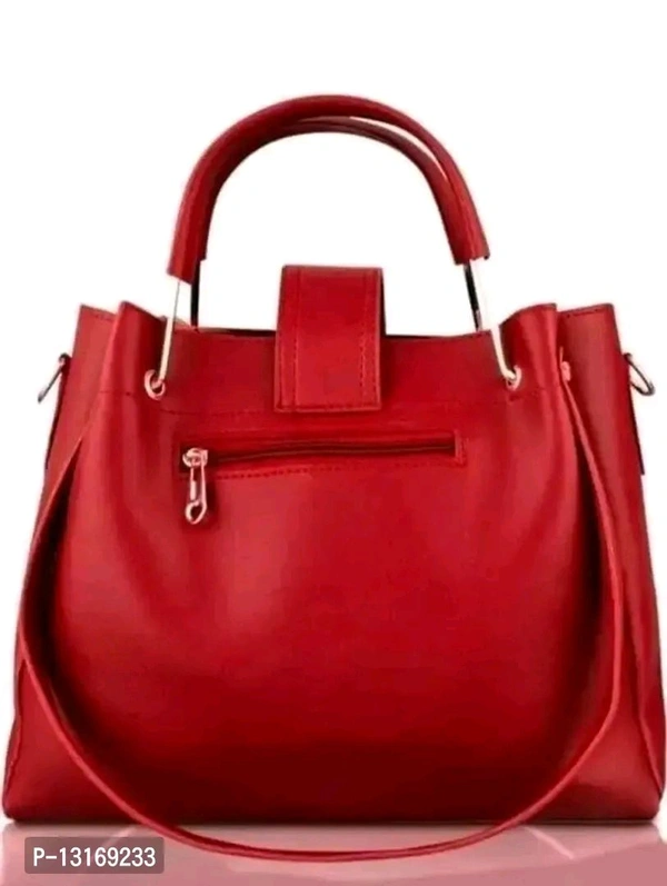 Fancy PU Handbag For Women - Maroon, Free Size