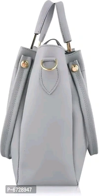 Fancy PU Handbag For Women - Gray, Free Size