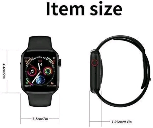 Generic T-500 Unisex Smart Watch | Sleep Monitor | Distance Tracker | Calendaring | Sedentary Reminder | Text Messaging | Pedometer | Calorie Tracker | Heart Rate Monitor Smartwatch - Free Size, Black