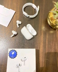Apple APPLE AIRPODS PRO 2nd Generation  MADE IN USA WITH  VOLUME CONTROL UP DOWN LIKE ORIGINAL - White, Free Size