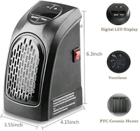 Kitcy Handy Electric Heater. 400W Heater - Black, Free Size
