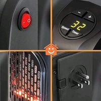 Kitcy Handy Electric Heater. 400W Heater - Black, Free Size