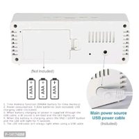ARS IMPEX Digital Alarm Clock - White, Free Size