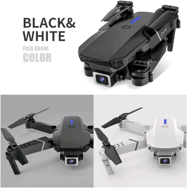 	TR Tinsrom Foldable WiFi FPV Optical Flow 4-Axis Dual Camera Aerial Drone - Black, Free Size, E88 Pro