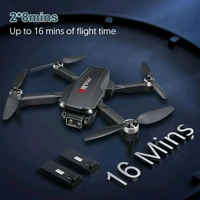 H16 Drone Camera-4K-60 Mins-Flight-with-2-batteries-5GHz-Transmission-GPS-Auto-Return-Brushless-Motor-Foldable-and-3D-Flips-Headless-Mode-Aerial-Photography-Drone-Multicolor (H16) - Black, Free Size, H16