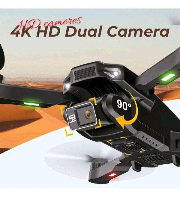 H16 Drone Camera-4K-60 Mins-Flight-with-2-batteries-5GHz-Transmission-GPS-Auto-Return-Brushless-Motor-Foldable-and-3D-Flips-Headless-Mode-Aerial-Photography-Drone-Multicolor (H16) - Black, Free Size, H16