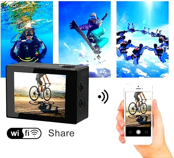Generic Smart 4K Camera 30Fps Action Digital Camera Ultra Hd Underwater Digital Camera 170 Degree Wide Angle 98Ft Waterproof Digital Camera (4K Ac) Black Roller Camera. - Black, Free Size
