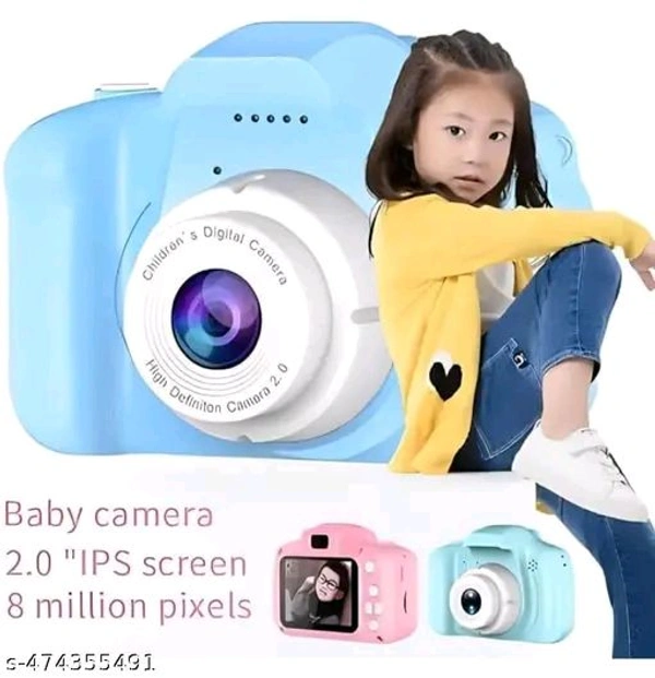 Generic Happy Choices - Kids Digital Camera, Toddler Camera, Kid Camera with 2 Inch Screen Camera for Kids, Toys for above3 to 12 Years Old-with SD Card (Blue) - camera-001, Free Size, Cornflower Blue