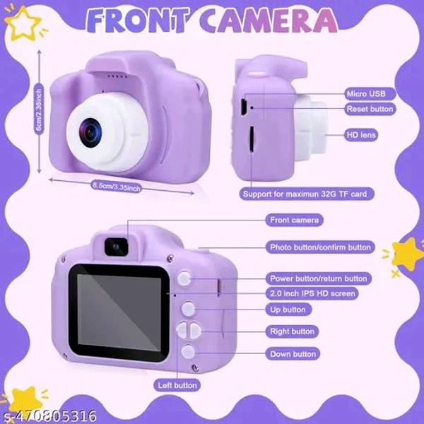 Shopfic  Unicorn -Themed Electronic Camera for Kids with Selfie Camera - Free Size, HCAMERA-001, Portage