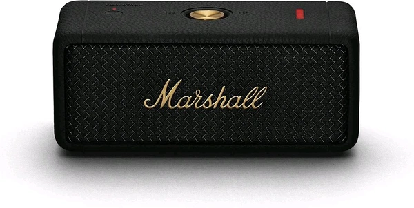 Marshall Emberton II Compact Portable Bluetooth Speaker with 30+ Hours of Playtime, (360° Sound), Dust & Waterproof (IP67) Black & Beige - Emberton II, Black, Free Size