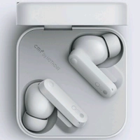Nothing CMF by Nothing Buds - Wireless headphones with 42 dB ANC, Transparency mode, Ultra Bass Technology 2.0, HD Audio from DIRAC, IP54 and connection to two devices - Light Grey - White, Free Size