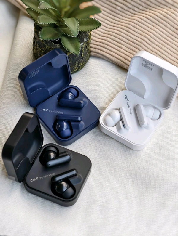 Nothing CMF by Nothing Buds - Wireless headphones with 42 dB ANC, Transparency mode, Ultra Bass Technology 2.0, HD Audio from DIRAC, IP54 and connection to two devices - Light Grey - Black, Free Size