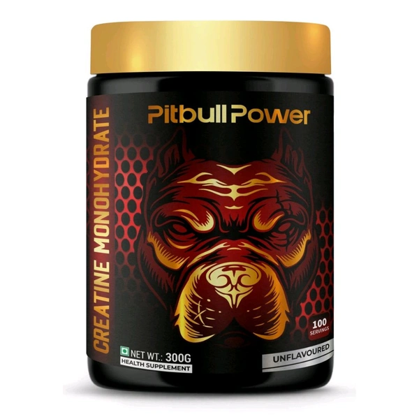 PITBULL POWER CREATINE 300GM  - White, 300gm
