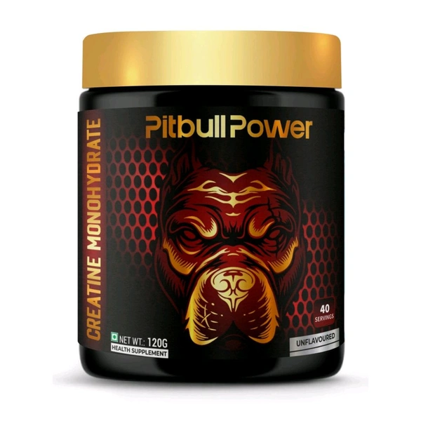 PITBULL POWER CREATINE 120GM - White, 120gm
