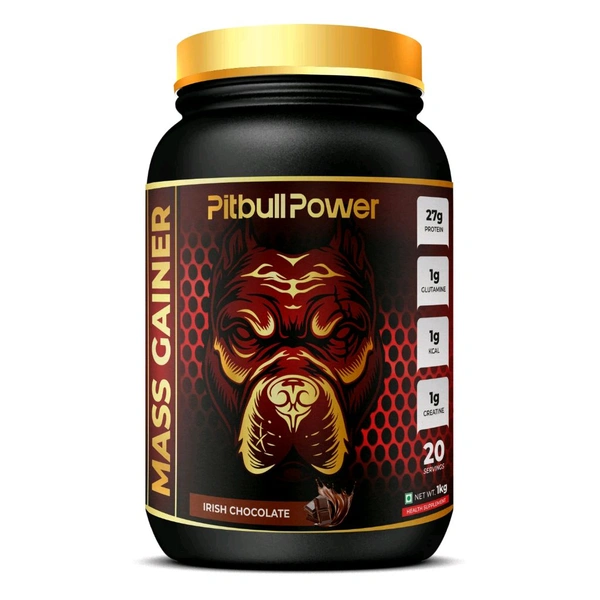 PITBULL POWER MASS GAINER IRISH CHOCOLATE 1KG  - Gold, 1kg