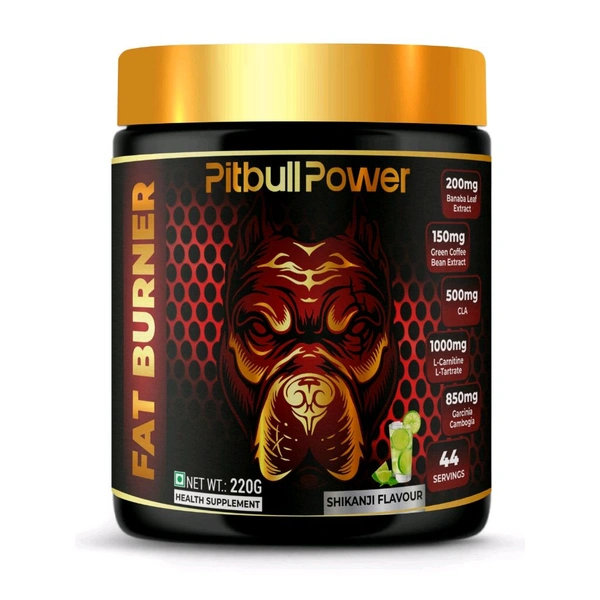 PITBULL POWER FAT BURNER POWDER SHIKANJI 🍋 - Gold, 220gm