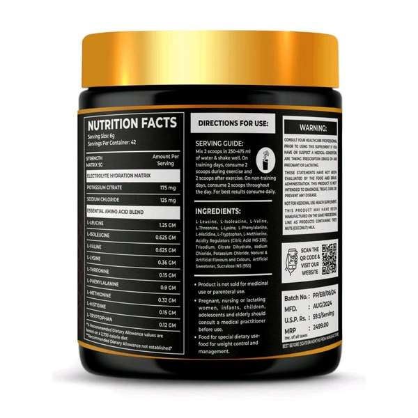 PITBULL POWER EAAs + BCAA MANGO 🥭 - Gold, 250gm