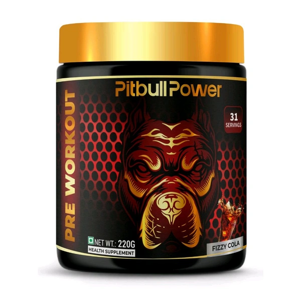 PITBULL POWER PRE WORKOUT FIZZY COLA 220GM - Gold, 220gm