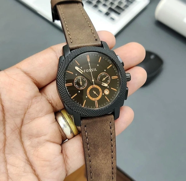Fossil Men's Brown Leather Strap Chronograph Analog  Watch  - Carnaby Tan, Fast (1-2 days)