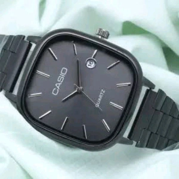 Casio Vintage Men Black Luxury Style Analog Watch 