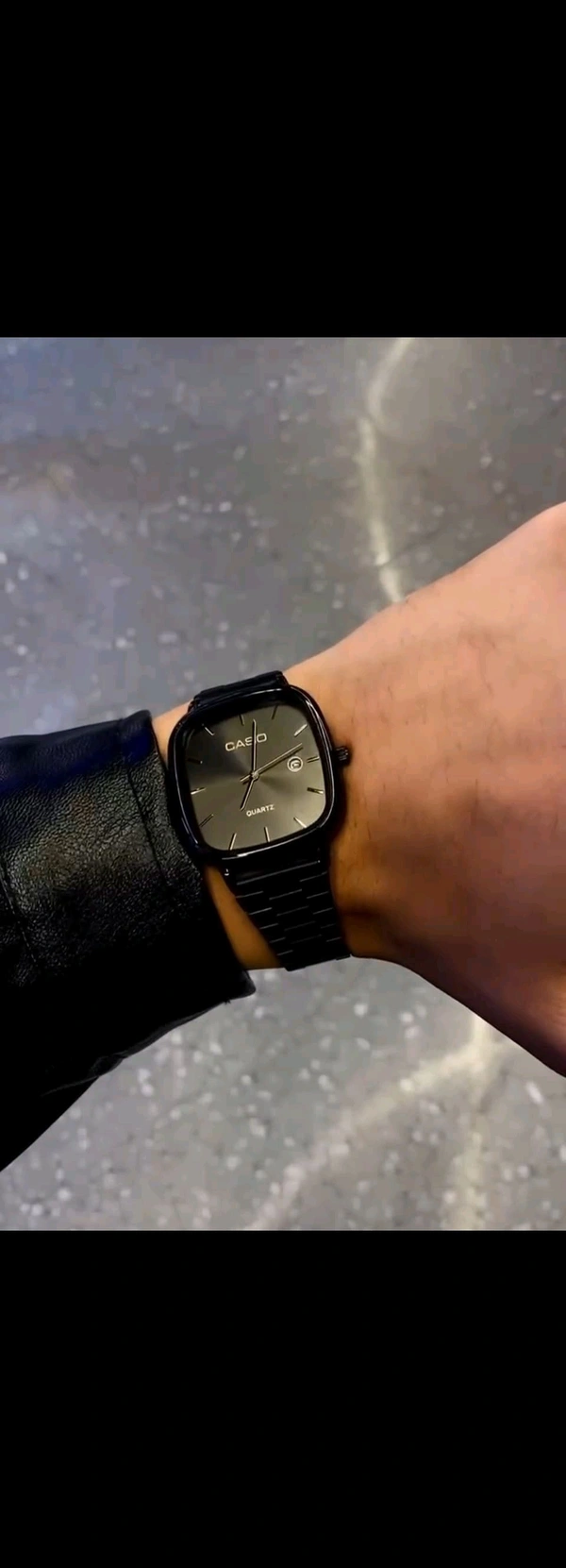 Casio Vintage Men Black Luxury Style Analog Watch 