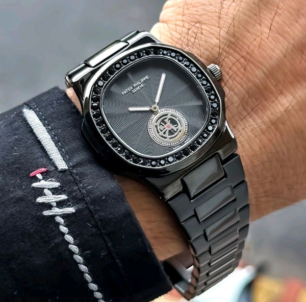 Patek Philippe Black Dial Automatic Chrono Watch