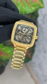 Rado Luxury Finish Golden Dial Analog Watch For Men
