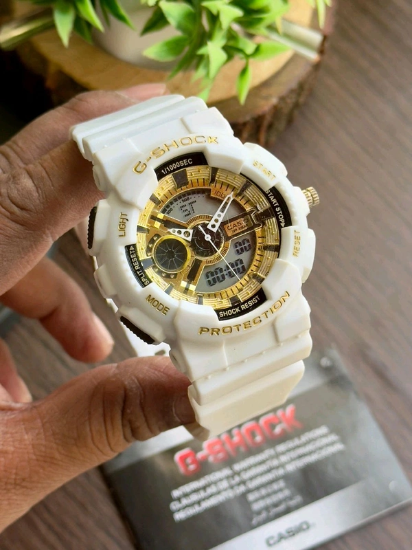 G-Shock  Men's White Strap Watch 