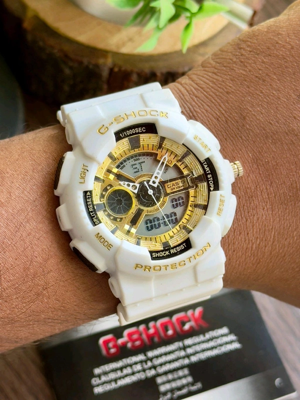 G-Shock  Men's White Strap Watch 