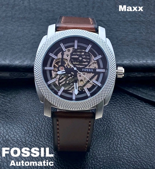 Fossil Automatic Men's Brown Leather Strap Analog Watch 
