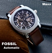 Fossil Automatic Men's Brown Leather Strap Analog Watch 