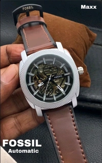 Fossil Automatic Men's Brown Leather Strap Analog Watch 