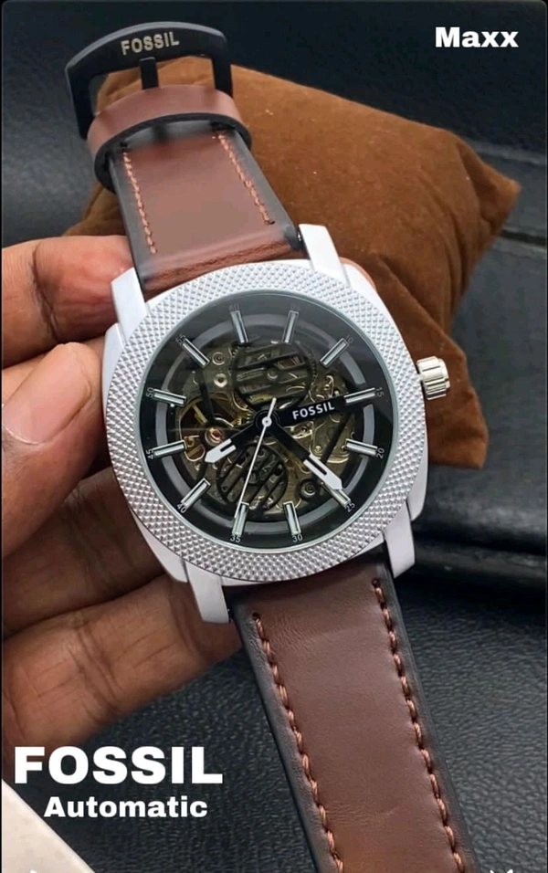 Fossil Automatic Men's Brown Leather Strap Analog Watch 