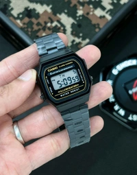 Casio Vintage Men Black Digital Watch 