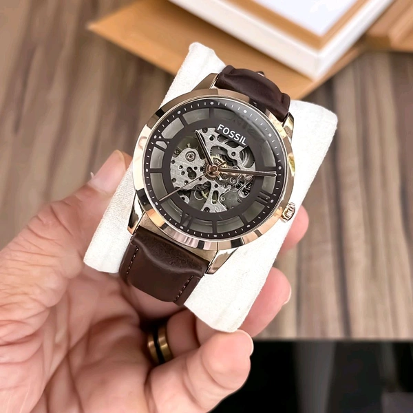 Fossil Brown Leather Strap Analog Watch For Men