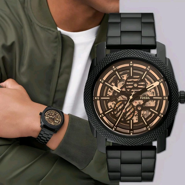 Fossil Black Stainless Steel Analog Watch For Men