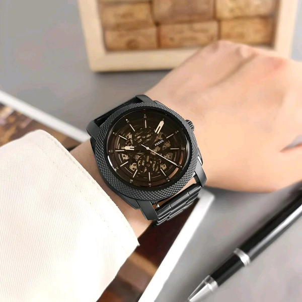 Fossil Black Stainless Steel Analog Watch For Men