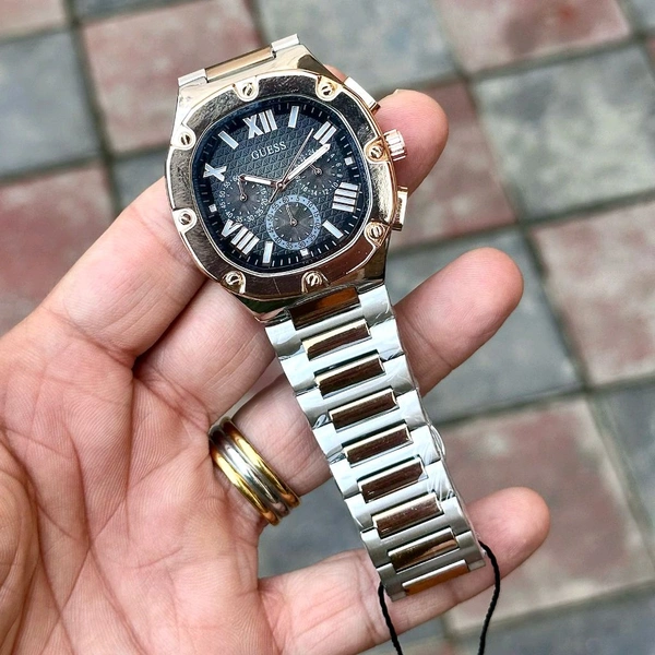 GUESS Black Dial Chronograph Watch For Men  - Fast (1-2 days)