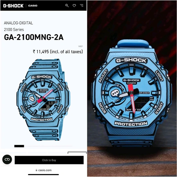 G-Shock GM-2100MNG-2A Casio Oak Manga Edition Watch For Men - Fast (2-3 days)
