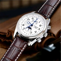 LONGINES  Longines Master Collection Brown Leather Strap Watch 