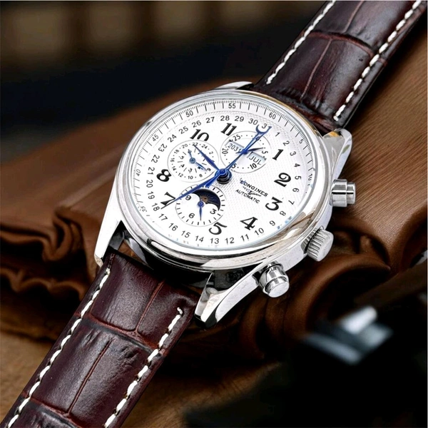 LONGINES  Longines Master Collection Brown Leather Strap Watch 