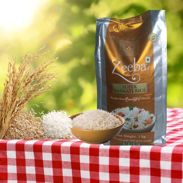 Zeeba Super Basmati Rice, Basmati Rice,1kg - Normal (4-5hours)