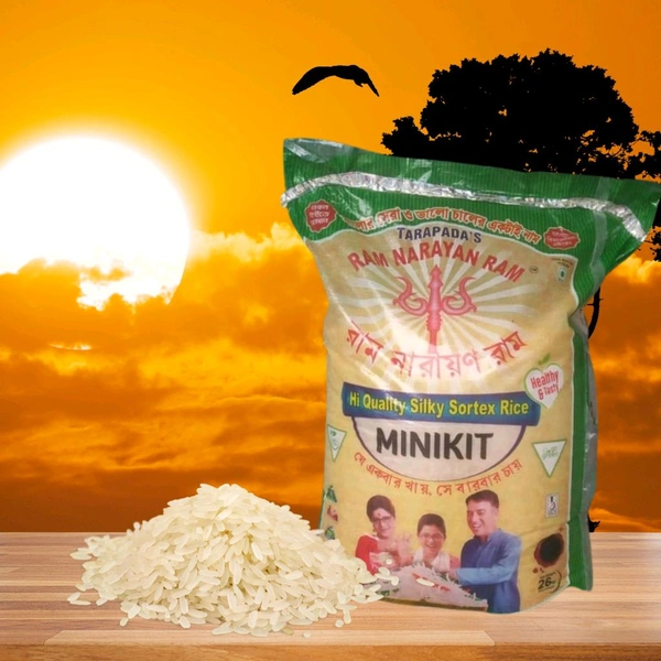 RAM NARAYAN RAM  Ram Narayan Ram Miniket Rice,Hi Quality Silky Sortex Miniket Rice, 26kg - Normal (4-5hours)