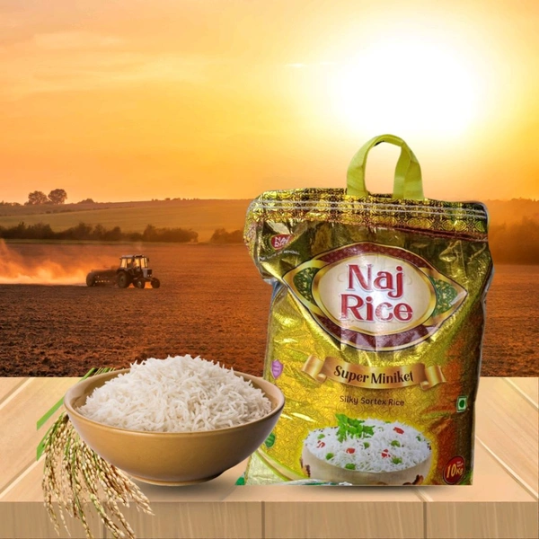 NAJ RICE  Naj Rice Super Miniket Rice, Silky Sortex Rice, 10kg - Normal (4-5hours)