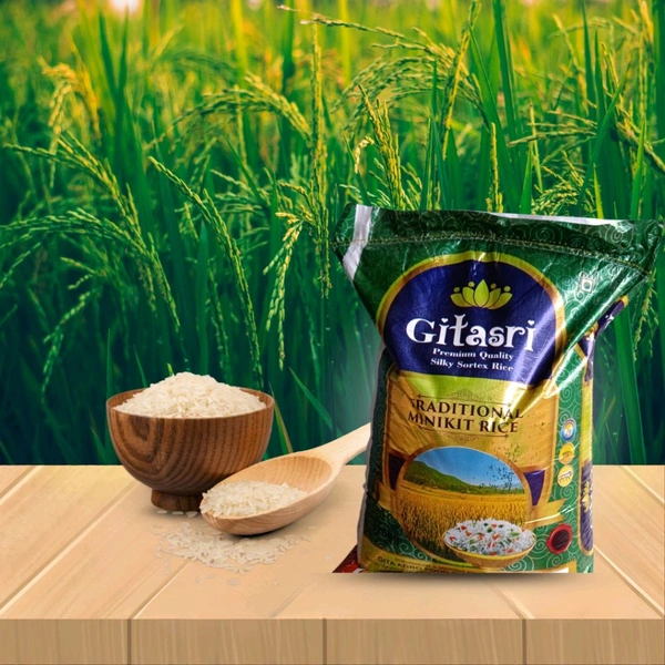 Gitasri Traditional Miniket Rice, Premium Quality Silky Sortex Rice, 26kg - Normal (4-5hours)