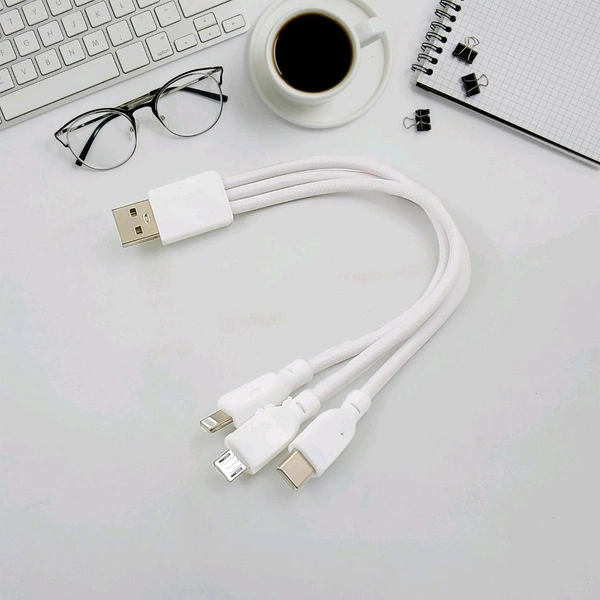 3 In 1 Charging Cable Fast Charging Cord USB Cable 3.5 Amp (1 Pc)