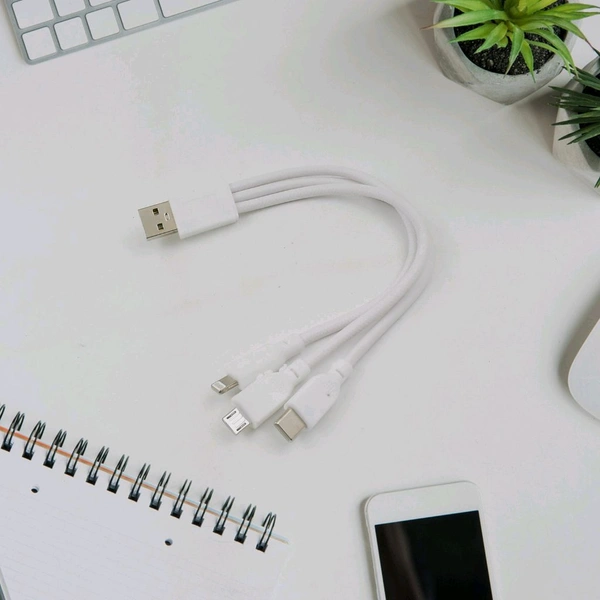 3 In 1 Charging Cable Fast Charging Cord USB Cable 3.5 Amp (1 Pc)