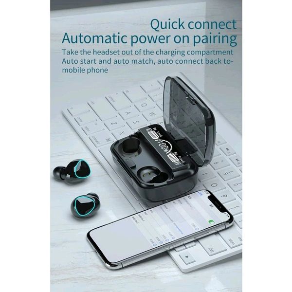 Newest Wireless In-Ear Earbuds Bluetooth 5.0 Headphones Mini Stereo Earbuds Sport Headset Bass Sound Built-In Mic Phone M10 TWS (Ear Buds, AirPods, Headphones)
