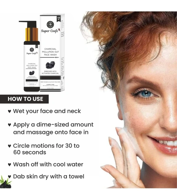 SUPER COSFE Charcoal Face Wash  - 100ML